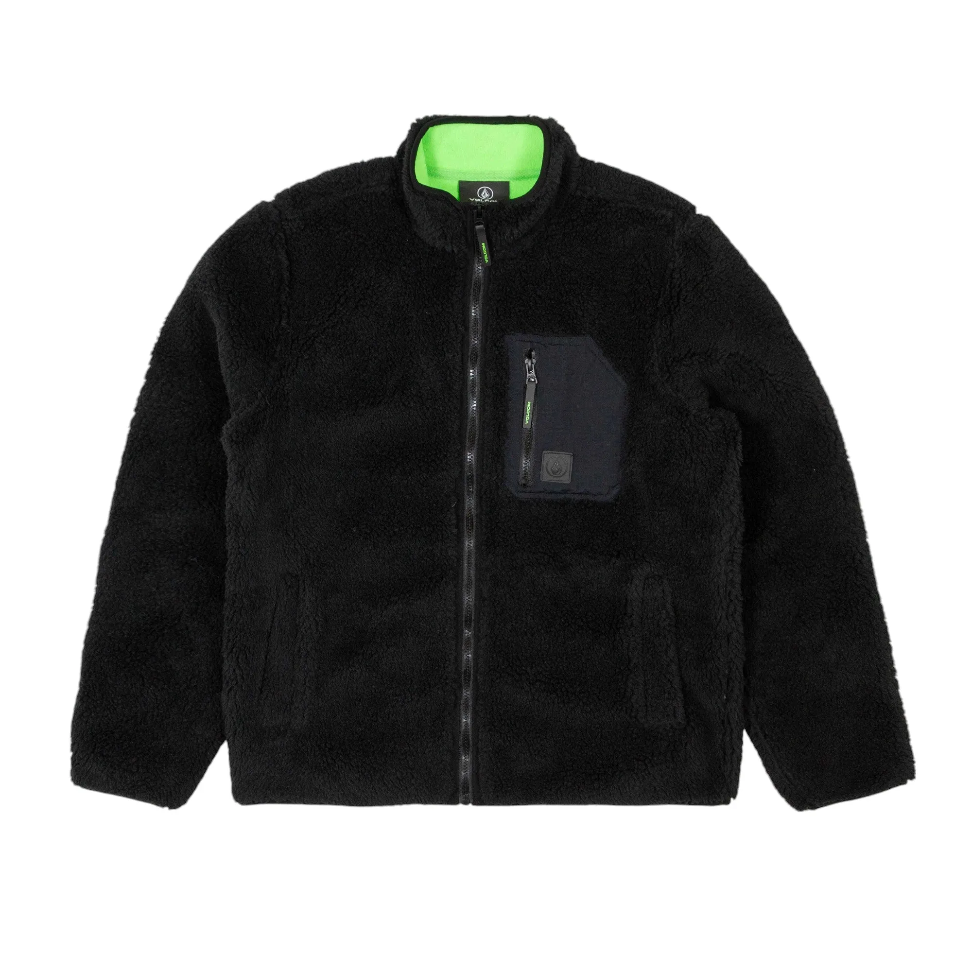Volcom Muzzer Fuzzer Zip Fleece - Black