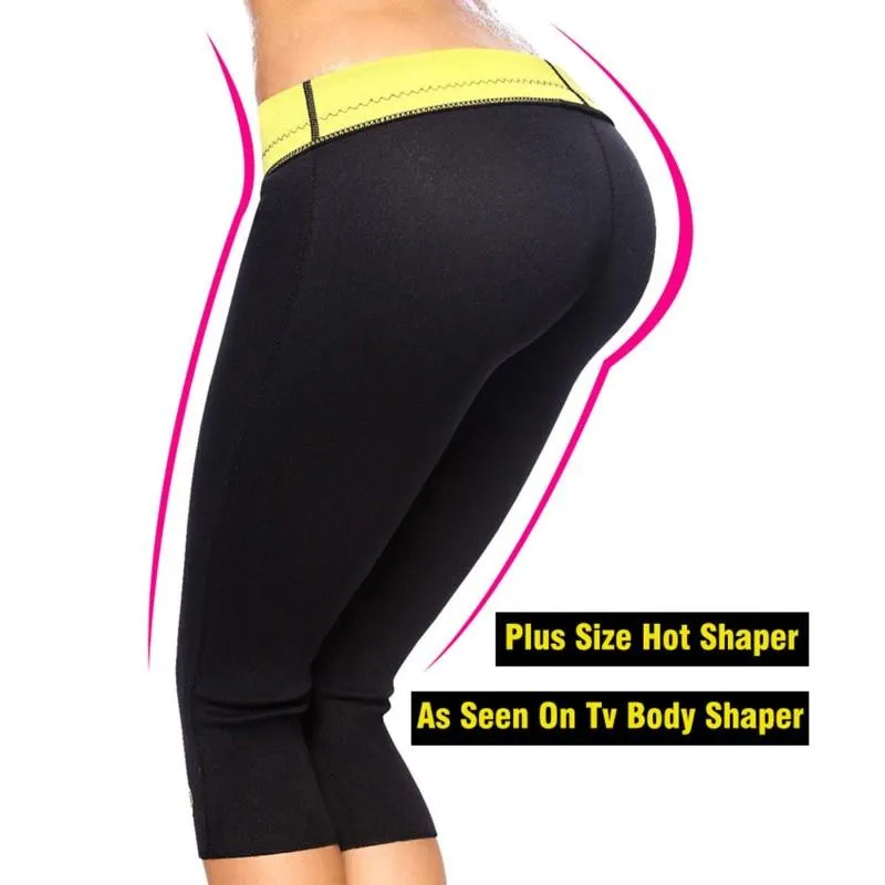 Women Waist Slimming Knee-Length Pants, Thermal Sweat Workout Pants