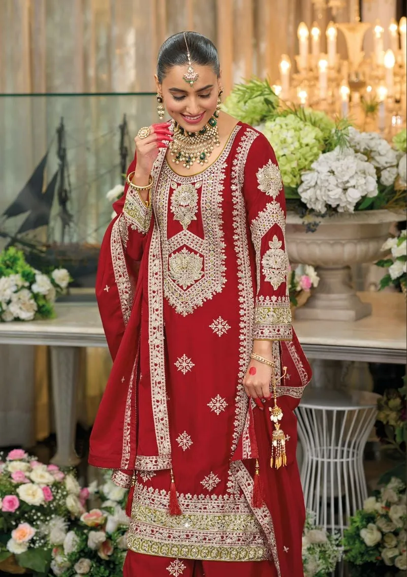 Women's Designer Muskat Hevey Chinon with Emboidery Work Salwar Suit