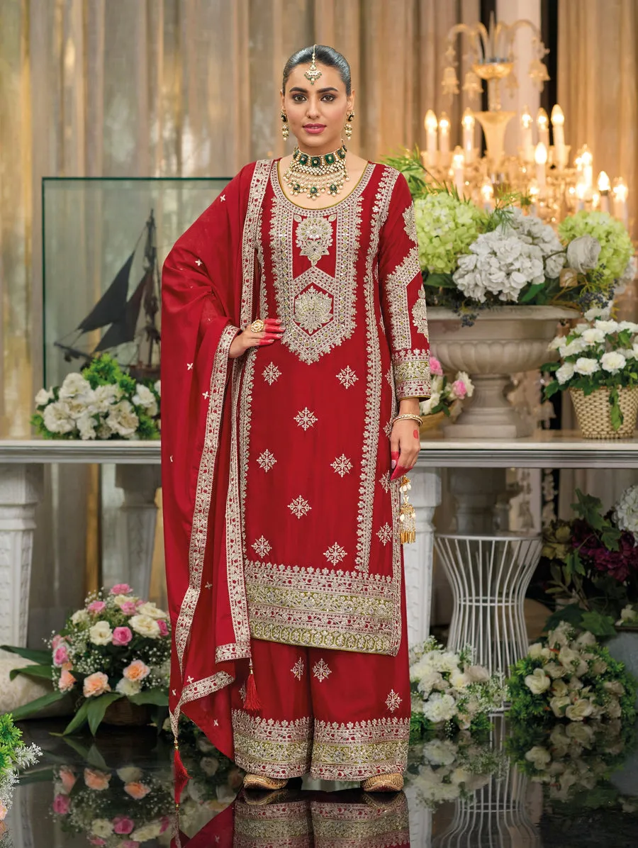 Women's Designer Muskat Hevey Chinon with Emboidery Work Salwar Suit