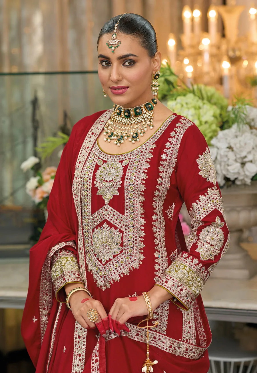 Women's Designer Muskat Hevey Chinon with Emboidery Work Salwar Suit