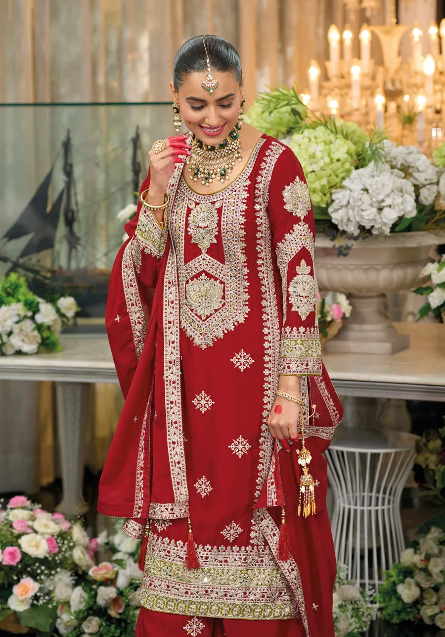 Women's Designer Muskat Hevey Chinon with Emboidery Work Salwar Suit