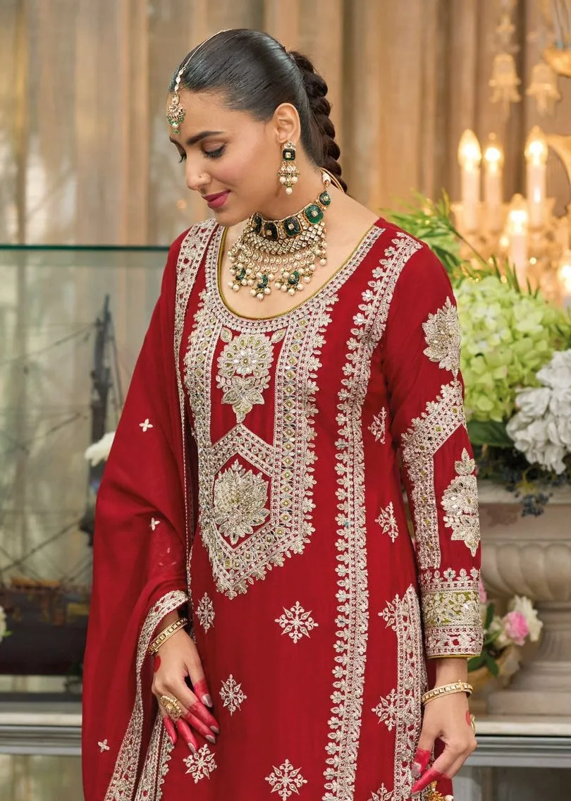 Women's Designer Muskat Hevey Chinon with Emboidery Work Salwar Suit