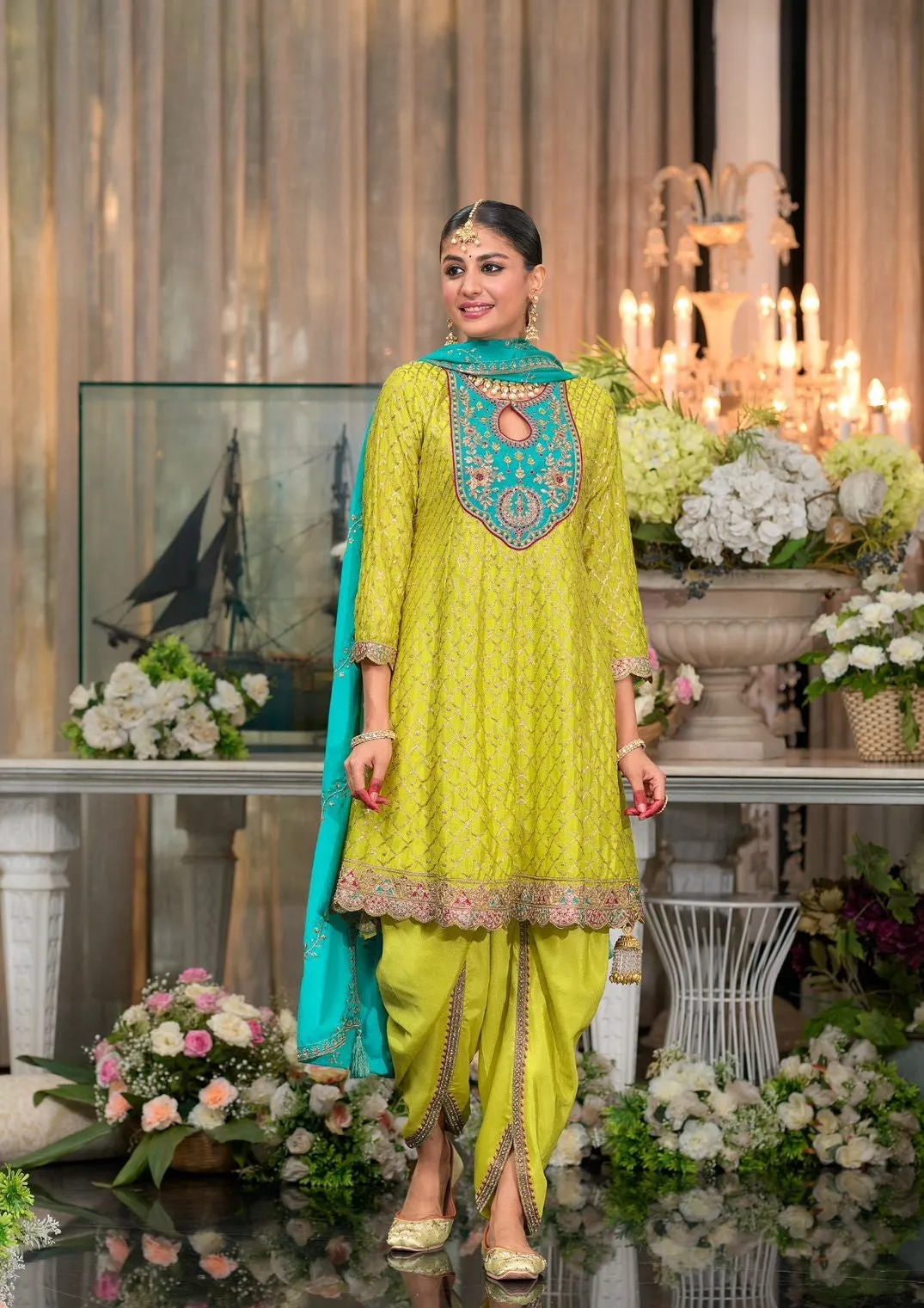 Women's Designer Sajni Hevey Chinon with Emboidery Work Salwar Suit