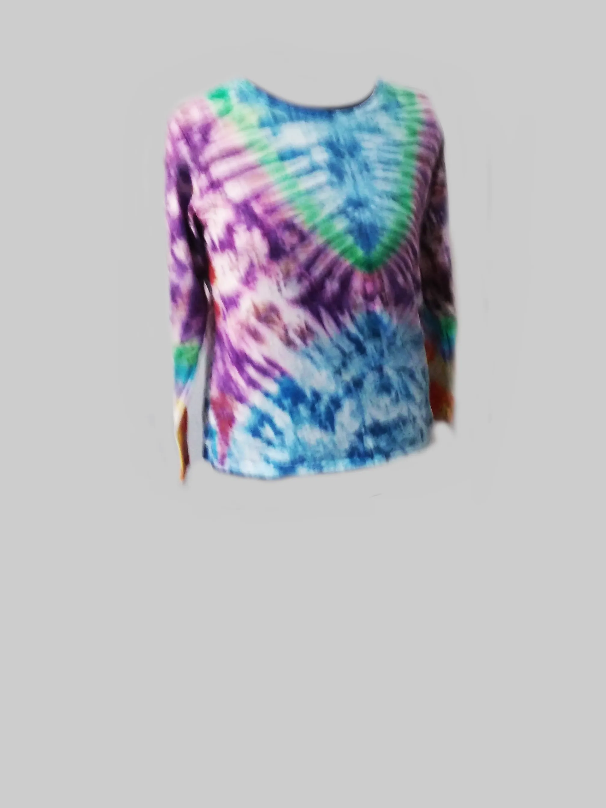 Women's Long-sleeve Tee/ Purple divide